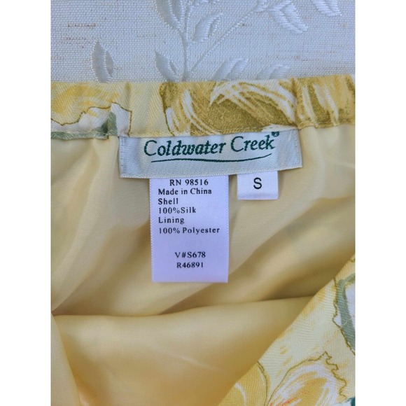 Y2K 90s Retro Coquette Coconut Girl Size Small 100% Silk Floral ‎ Skirt - Picture 5 of 12